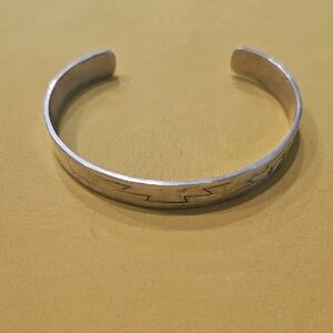 Indian Hand Made Sterling Cuff Bracelet With "IHMSS" Hallmark